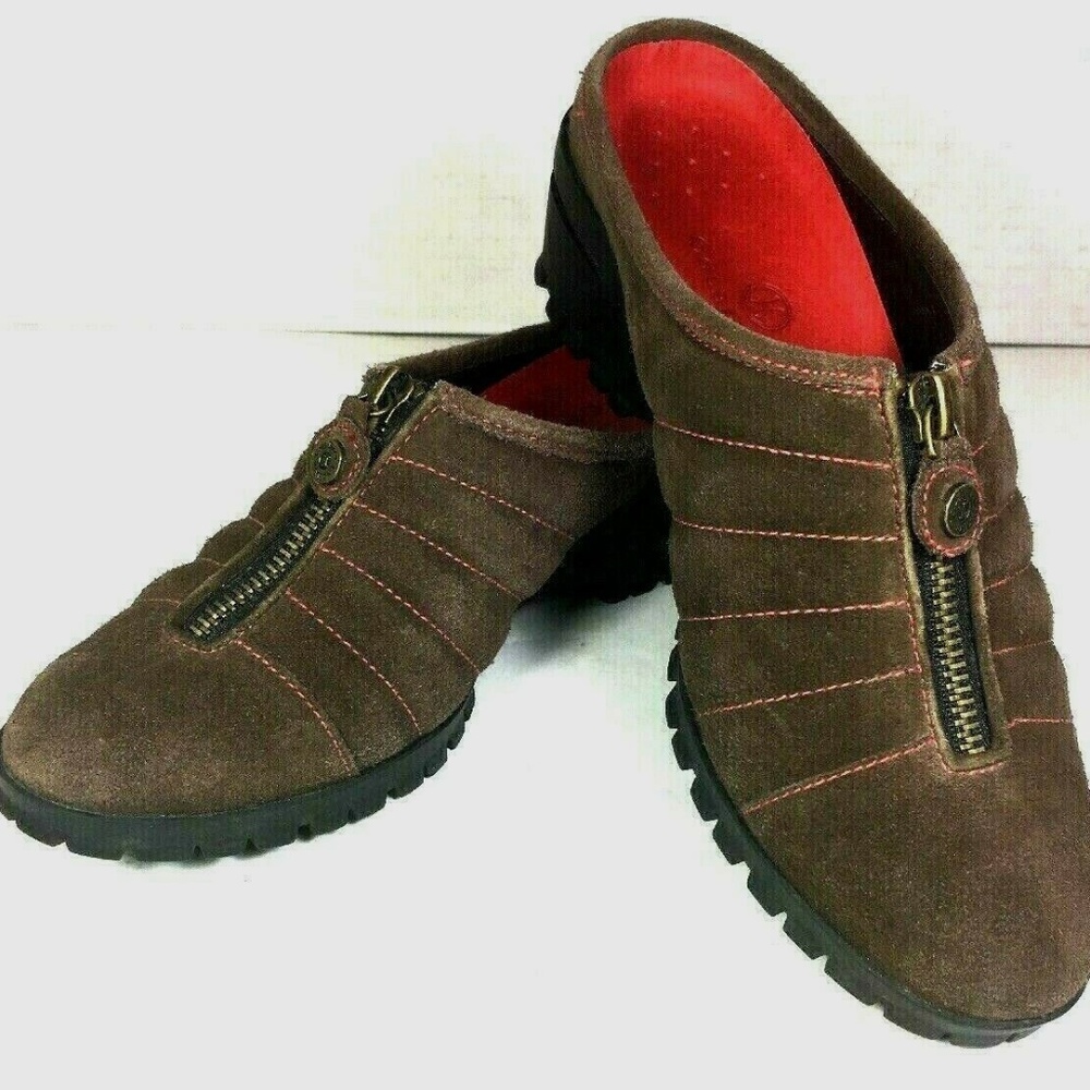 Cole Haan Brown Suede Mules Clogs Size US 6 B